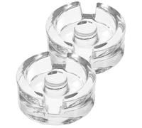 Abaodam 2pcs Glass Fermentation Weights with Easy-grip Heavy Duty Jar Lids for Wide Mouth Mason Jars Practical Fermenting Stone for Kimchi Sauerkraut Pickles and Lactic Acid Fermenting
