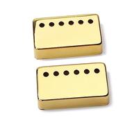 Abaodam 2pcs Gold 6-hole Humbucker Pickup Covers Set 50mm 52mm Metal Electric Guitar Pickup Cover Accessories for Guitar Replacement