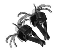 Abaodam 2pcs Gothic Black Spider Air Vent Clips Car Accessories Bling Aromatherapy Diffuser for Halloween Interior Decor Easy Installation