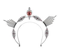 Abaodam 2pcs Gothic Halloween Headband for Women with Devil Eyeball Ring Crown, Lightweight Metal and Plastic Material, Comfortable Texture, for Costume and Cosplay Parties
