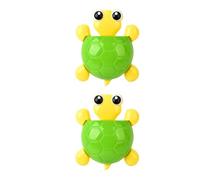 Abaodam 2pcs Green Turtle Suction Cup Toothbrush Holder for Bathroom with Pp and Pvc Material, Creative and Attractive Design, Easy to Use Washstand Toothbrush Stand Organiser