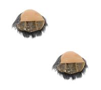 Abaodam 2pcs Grey Balding Wigs for Halloween Cosplay and Party Comfortable Wear Costume Wigs for Men Old Man Scientist Role Play Performance and Event Prop