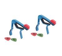 Abaodam 2pcs Guitar Capo for Acoustic Guitar Fast Adjustment Tune Clamp Includes Clip and Ukulele Accessories