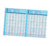 Abaodam 2pcs Guitar Chord Practice Chart Self-adhesive Reference Guide for Beginners Acoustic Guitar Learning for Easy Wall Application and Group Teaching