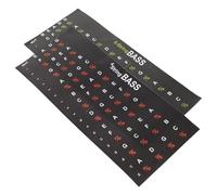 Abaodam 2pcs Guitar Fretboard Note Stickers for Beginners Decals for Acoustic and Electric Guitars Bright Safe Reusable for Learning Chords and Scales