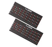 Abaodam 2pcs Guitar Fretboard Stickers Note Decals Fret Guide Labels for Beginners Learning Scale Fingerboard for Practice