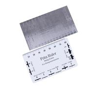 Abaodam 2pcs Guitar String Action Gauge Ruler Set for Acoustic and Electric Bass Guitars Plastic and Stainless Steel String Height and Spacing Measuring Tool Kit for Setup and Maintenance