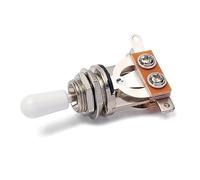 Abaodam 2pcs Guitar Switch Knob Toggle Switch Cap Electric Guitar Parts Replacement White Hat Chrome Silent Practical