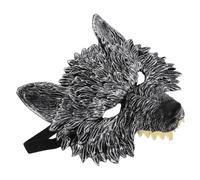 Abaodam 2pcs Halloween Wolf Masquerade Costume Mask Comfortable Breathable Half Face Werewolf Cosplay Props for Adult Party Carnival