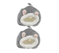 Abaodam 2PCS Hamster Nest Bed Small Cozy Cotton Sleeping Pouch for Dwarf Hedgehogs Small Pets Breathable Warm Shelter with Cartoon Design Easy to Clean Soft Bedding for Winter Rest
