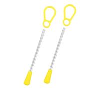 Abaodam 2pcs Hand Percussion Tool Triangle Iron Mallets with Antislip Grip Stylish Design Versatile Use Yellow Plastic and Iron Musical Performance Accessories for Musical Instruments