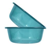 Abaodam 2pcs Hand Wash Basin Plastic Washing Basin Blue Large Capacity Smooth Surface Safe for Home and Salon Use