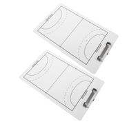 Abaodam 2pcs Handball Coaching Boards Double-Sided PVC Writing Boards with Marker and Multifunction Clip Design for Sports Training and Match Strategy