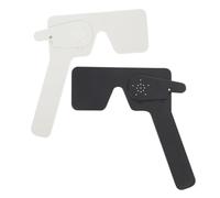 Abaodam 2pcs Handheld Eye Occluder Test Tools for Vision Screening Plastic Eye Cover Plates in Black and White for Optometry and Care Use