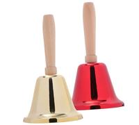 Abaodam 2pcs Handheld Metal Rattle Bell with Handle Loud Hand Call Bell for Festivals Camping and Holiday Decorations Blending Chinese and