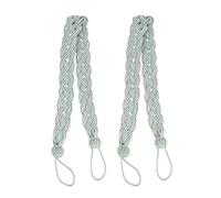 Abaodam 2Pcs Handmade Braided Curtain Tiebacks Rope Strap Decorative Drapery Tiebacks with Knitted Craft for Living Room Bedroom Window Treatment