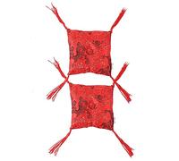 Abaodam 2pcs Handmade Buddhist Singing Bowl Mat Red Cloth Sound Bowl Cushion for Temple Meditation Decor Style