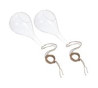 Abaodam 2pcs Hanging Glass Hydroponic Vase Planters for Indoor and Outdoor Use, Cone-shaped Terrarium Flowerpots with Hooks for Wall or Balcony Gardening