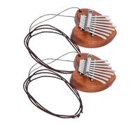 Abaodam 2pcs Heart Shaped Mini Kalimba Thumb Piano Tone Portable Finger Piano for Beginners Teens Adults with Sound and Travel Friendly Design
