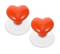 Abaodam 2pcs Heart Shaped Quilting Ruler Handles with Nonslip Silicone and Ceramic Suction Knobs for One Handed Adjustment, for Sewing Projects and Binding