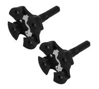 Abaodam 2pcs Heavy Duty Cane Tip Replacement, Non-Slip Walking Stick Pads with 360-degree Small Quad Foot Base, Self-Standing Mobility Aid for Elderly and Hiking Canes