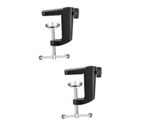 Abaodam 2pcs Heavy Duty Clamps Clips for Aluminum Alloy C-type Base Clip Stand Boom Arm Microphone Bracket Holder Sturdy Metal Clamp for Table Lamp