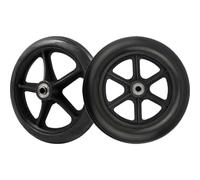 Abaodam 2Pcs Heavy Duty Front Wheel for Wheelchair, 8-Inch Multipurpose Universal Solid Tire, Front Caster Replacement Accessory Suitable for Elderly Mobility Aids and Walkers