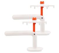 Abaodam 2pcs Heavy Duty Rotating Utensil Hooks with 360 Degree Rotation Design, Strong Load Bearing Plastic Kitchen Hooks for Wall Mounted Storage, Stylish Orange Kitchen Organizer