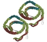 Abaodam 2pcs Hermit Crab Climbing with Cotton Rope Vine for Reptiles, Provides Climbing and Easy Cleaning, for Playtime and Exploring in Terrarium Habitat