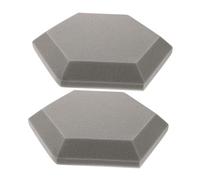 Abaodam 2pcs Hexagon Acoustic Sound Absorption Panels High-density Fire-resistant Polyurethane Soundproof Wall Mats for Indoor Noise Reduction in Recording Studios and Live Streaming