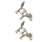 Abaodam 2pcs Hollow Wolf Brooch Vintage Lapel Pin Cardigan Pin Cloak Collar for Party Men Suit Accessory