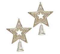 Abaodam 2pcs Hollowed-out Christmas Tree Topper Star Treetop Ornament for Holiday Decor Create Joyful Atmosphere for Christmas Celebrations