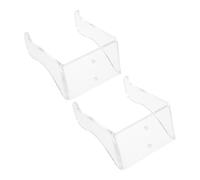 Abaodam 2pcs Horizontal Acrylic Guitar Wall Mount Hanger Hook for Acoustic Classical Electric Ukulele Banjo Violin Instrument Display Invisible Wall Rack