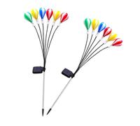 Abaodam 2pcs Hot Air Balloon Solar Garden Lights for Halloween Season Yard | ABS and Metal Build, Ip65 Water-resistant, 600mah Nimh Battery, Walkway Edges, Grass Lawns