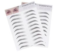 Abaodam 2pcs Imitation Eyebrow Hair-like Eyebrow Transfer Stickers Paper Material Realistic Style No Time Lasts Several Days for People Women Men Temporary Tattoos