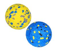 Abaodam 2pcs Indestructible Dog Chew Balls for Small Dogs Squeaky Interactive with Teeth-cleaning Texture Lightweight Floating Design for Training Water Play and Teething Puppies