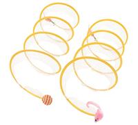 Abaodam 2pcs Interactive Foldable Cat Tunnel for Indoor Cats Stimulates Hunting Instincts with Self Play Scratching Design Keeps Kittens Active and Entertained