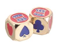 Abaodam 2pcs Iron Cube Dice with Smooth Surface and Sturdy Build for Education Games and Leisure Activities, Table Game Dice for Role Playing and Party Entertainment