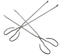 Abaodam 2pcs Iron Fireplace Tongs High Durability and Wear Resistance, Long Handle BBQ Grill Tools for Bonfires and Wood Burning Stoves