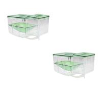 Abaodam 2pcs Isolated Breeding Tank Acrylic Fish Hatchery Box for Aquarium Protecting Pregnant and Newborn Fish Juvenile Survival Enhancement Breeding Case