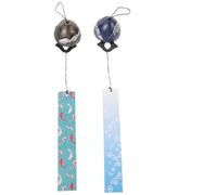 Abaodam 2pcs Japanese-style Mount Fuji Wind Chimes Iron Material with Elegant Design Outdoor Garden Hanging Ornaments for Master Bedroom Wall Decor and Patio Decoration