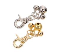 Abaodam 2Pcs Jingle Bell Pet Pendant Durable Cat Charm with Rings Effortless Attachment for Dogs and Cats for Identification and Decoration