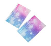 Abaodam 2Pcs Kalimba Thumb Piano Note Stickers for Beginners Musical Scale Decals Apply Fretboard Labels Smooth Texture Quick Mastery Aid for Finger Piano Practice