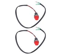 Abaodam 2pcs Keyless Push Button Start Stop Switch with Cover for Outboard Motor Safety Compatible with Major Marine Brands Rapid Engine Kill Cord for Emergency Protection