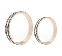 Abaodam 2pcs Kids Ocean Wave Bead Drum Set Hand Percussion Instruments 8-inch 10-inch Orff Music Instruments for Boys and Girls Educational Rhythm Toys