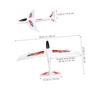 Abaodam 2pcs Large Foam Hand Throw Plane with Stickers Creative Flying Glider Planes for Outdoor Play Enhances Hand-eye Coordination Safe and Easy to Fly