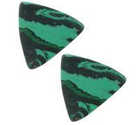 Abaodam 2pcs Large Green Emerald Triangle Guitar Picks Bass Guitar Parts Instrument Accessories for Practice and Performance