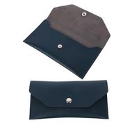 Abaodam 2Pcs Leather Cash Wallet Pouch Set in Dark Green - Travel Receipt Organizer, Budgeting Envelope Clutch for Women’S Money Management and Savings