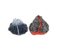 Abaodam 2PCS Lifelike Volcano and Snow Mountain Models for Science Experiment Kit Realistic Micro Landscape Scene Decorations Educational Desktop Ornament Accessories