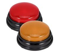 Abaodam 2pcs Light Up Game Buttons with Sound Effects Fun Quiz and Trivia Game Props for Family Gatherings Classroom Parties and Competitions Plastic Design for Endless Entertainment